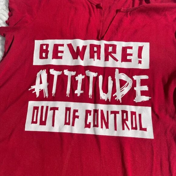 Y2K Red Sporty Jersey Style Graphic Baby Tee - Picture 4 of 4